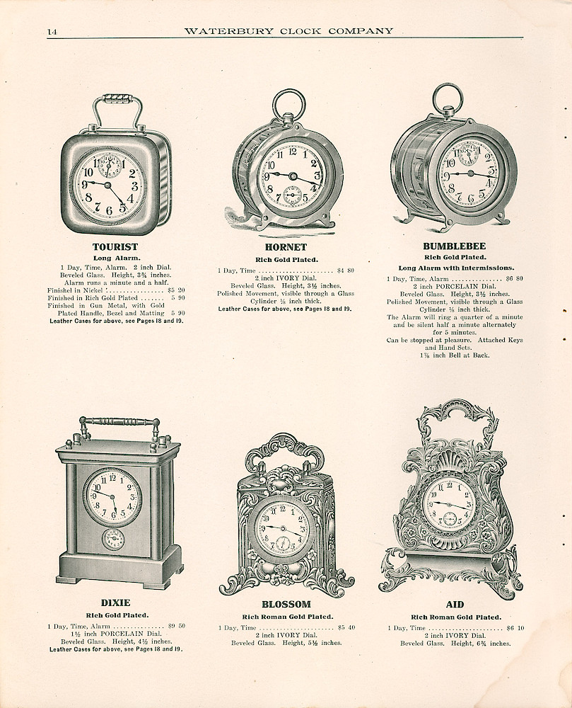 Waterbury Clock Company, 1909 - 1910 Catalog, Canada > 14