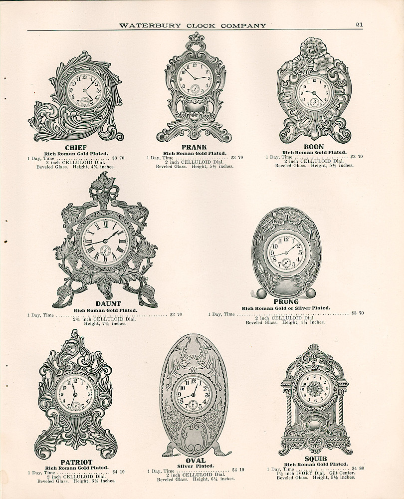 Waterbury Clock Company, 1909 - 1910 Catalog, Canada > 21