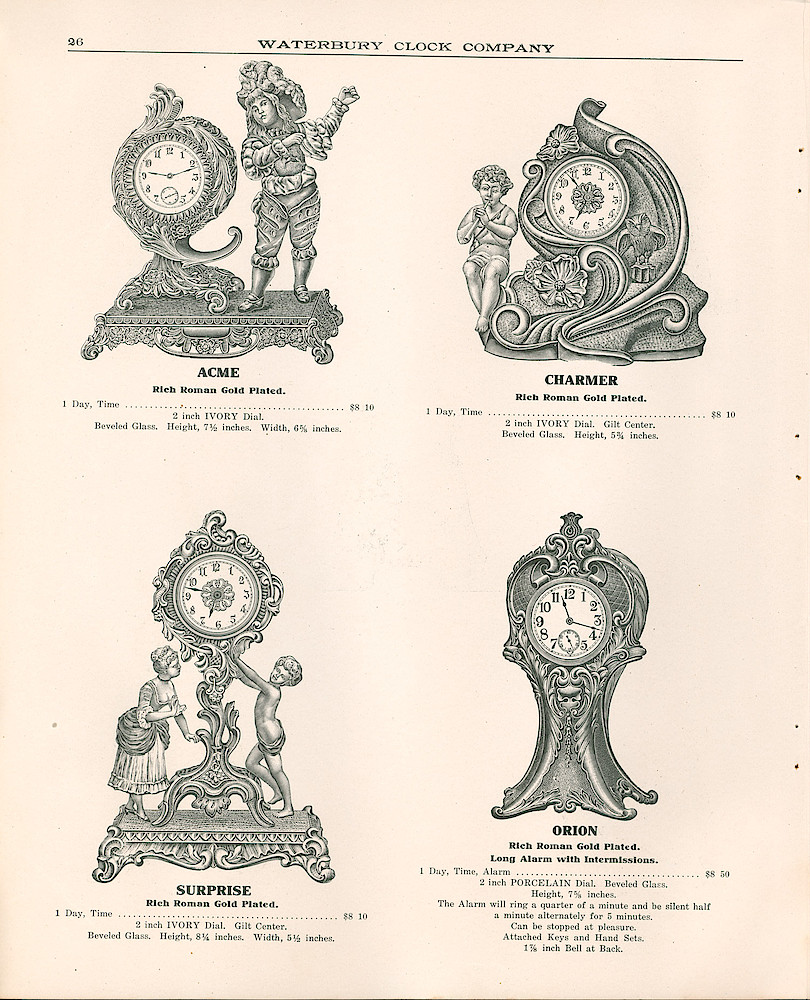 Waterbury Clock Company, 1909 - 1910 Catalog, Canada > 26