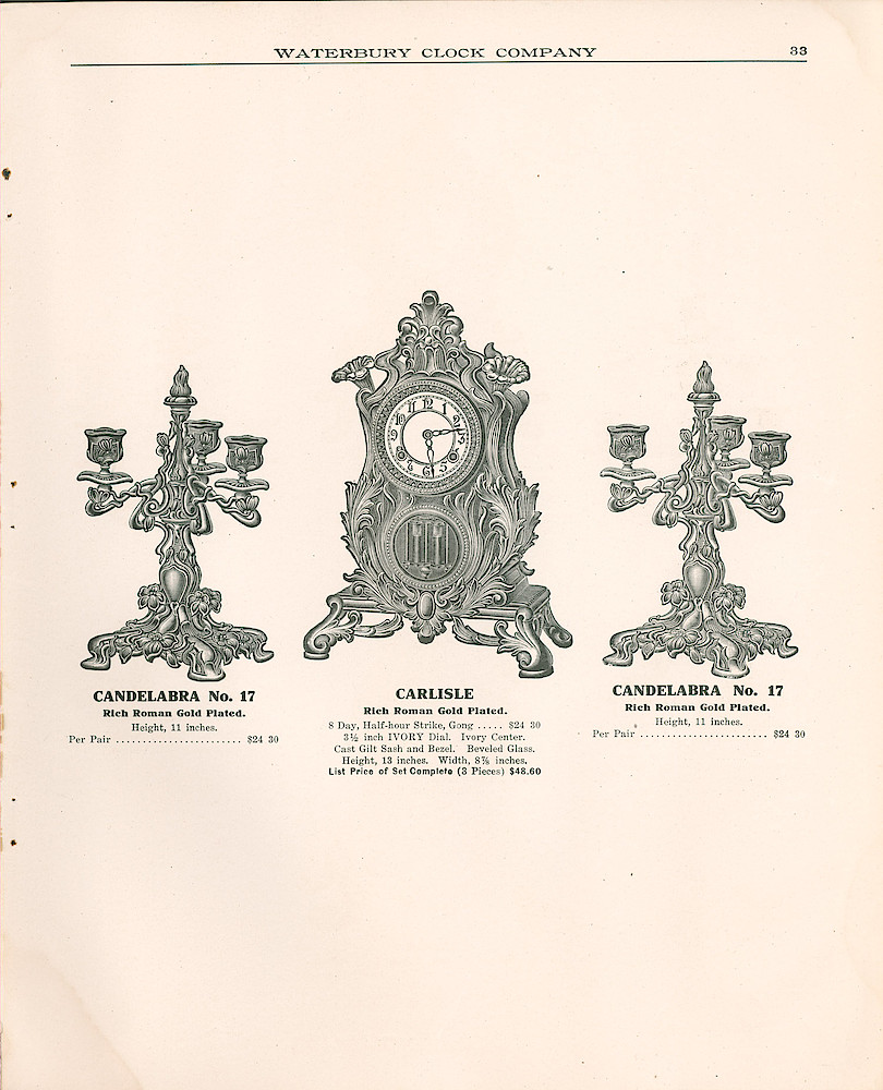 Waterbury Clock Company, 1909 - 1910 Catalog, Canada > 33