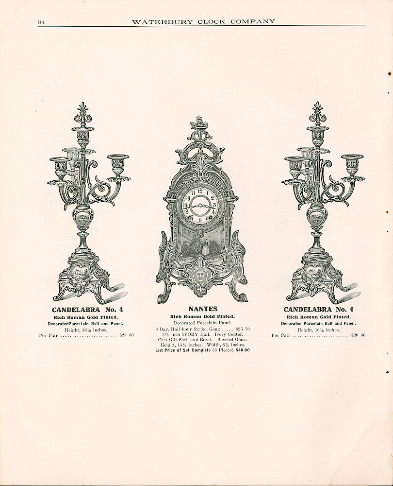Waterbury Clock Company, 1909 - 1910 Catalog, Canada > 34
