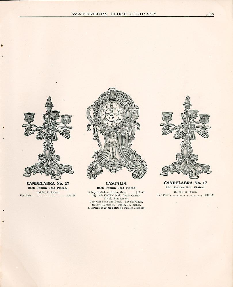 Waterbury Clock Company, 1909 - 1910 Catalog, Canada > 35