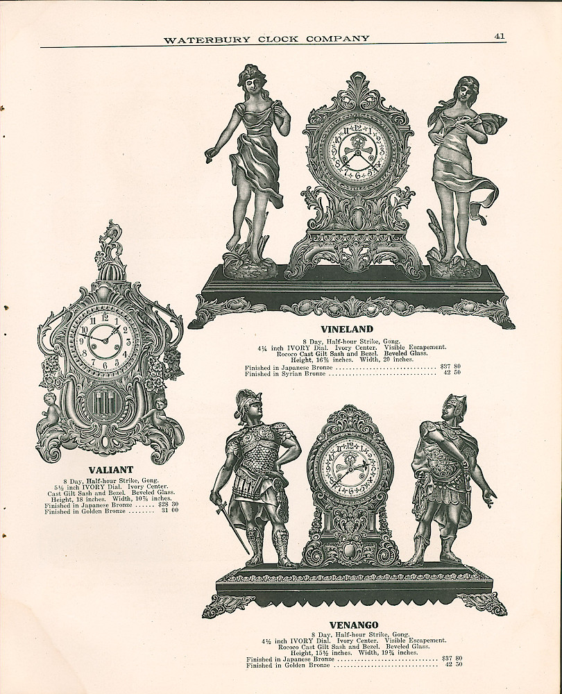 Waterbury Clock Company, 1909 - 1910 Catalog, Canada > 41