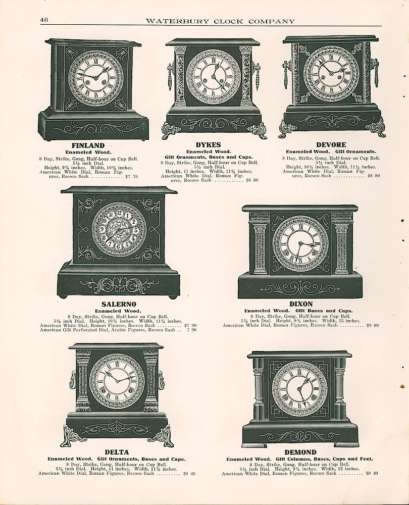 Waterbury Clock Company, 1909 - 1910 Catalog, Canada > 46