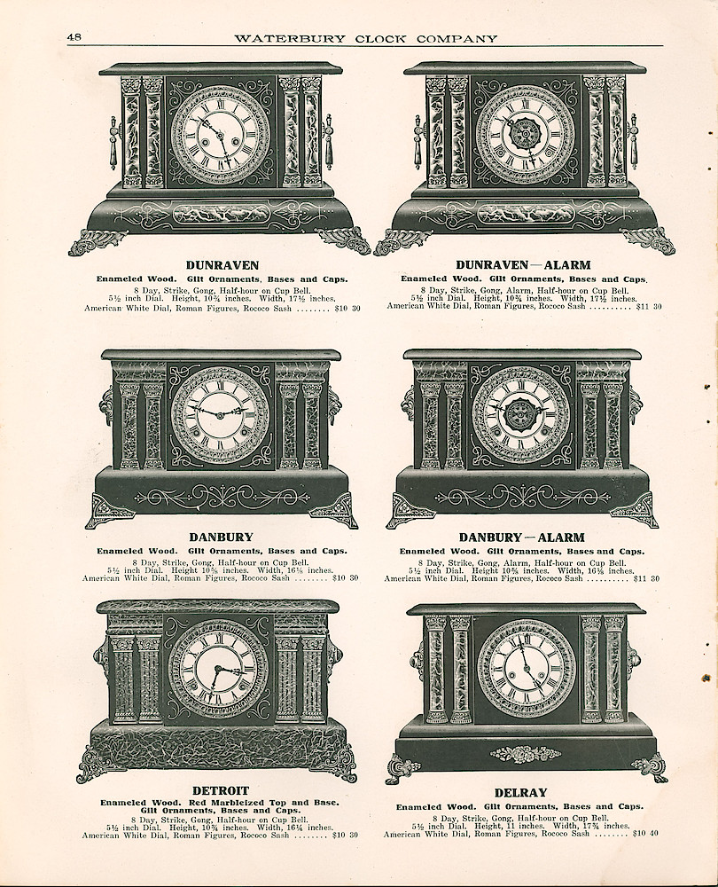 Waterbury Clock Company, 1909 - 1910 Catalog, Canada > 48