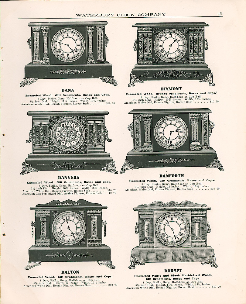 Waterbury Clock Company, 1909 - 1910 Catalog, Canada > 49