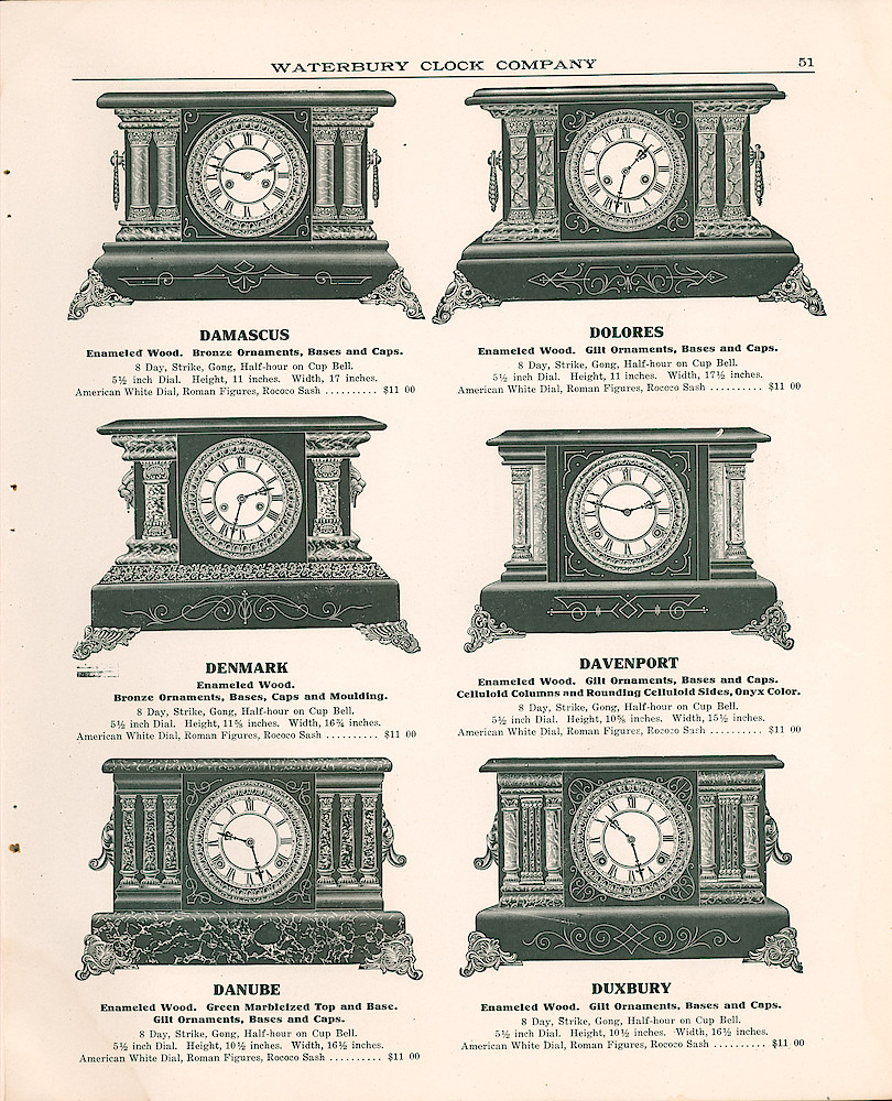 Waterbury Clock Company, 1909 - 1910 Catalog, Canada > 51