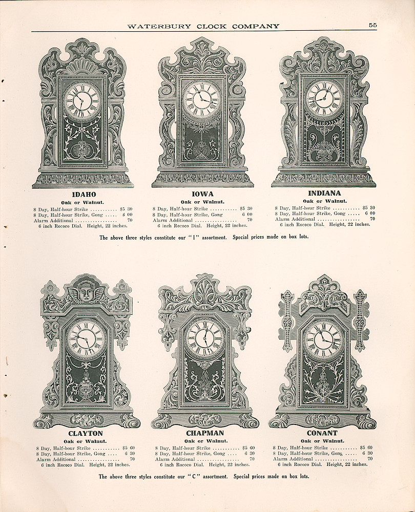 Waterbury Clock Company, 1909 - 1910 Catalog, Canada > 55