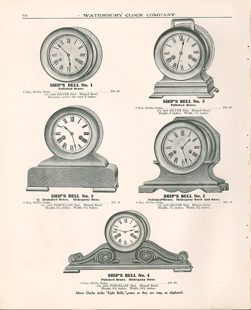 Waterbury Clock Company, 1909 - 1910 Catalog, Canada > 64