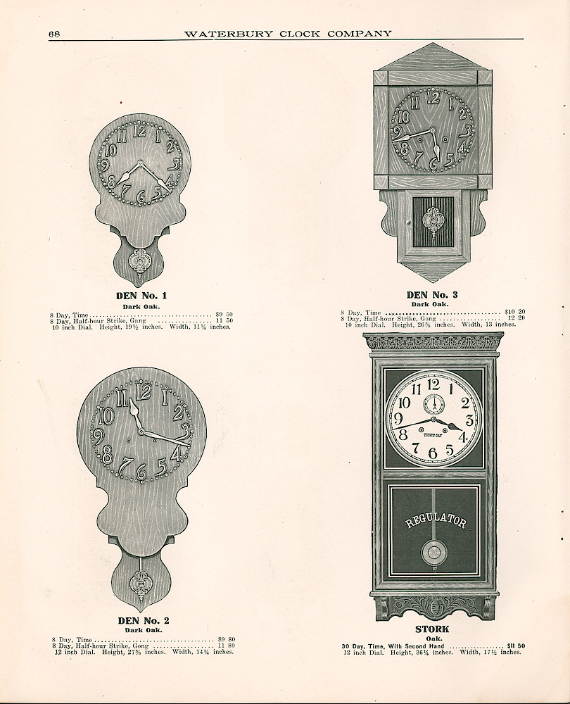 Waterbury Clock Company, 1909 - 1910 Catalog, Canada > 68
