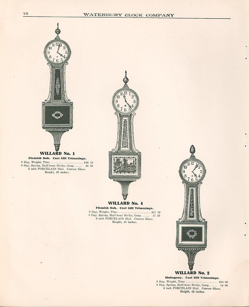 Waterbury Clock Company, 1909 - 1910 Catalog, Canada > 76