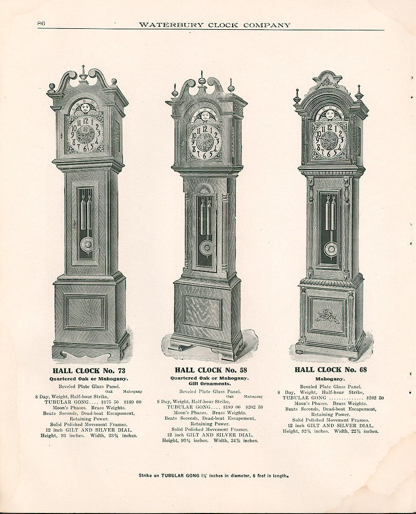 Waterbury Clock Company, 1909 - 1910 Catalog, Canada > 86