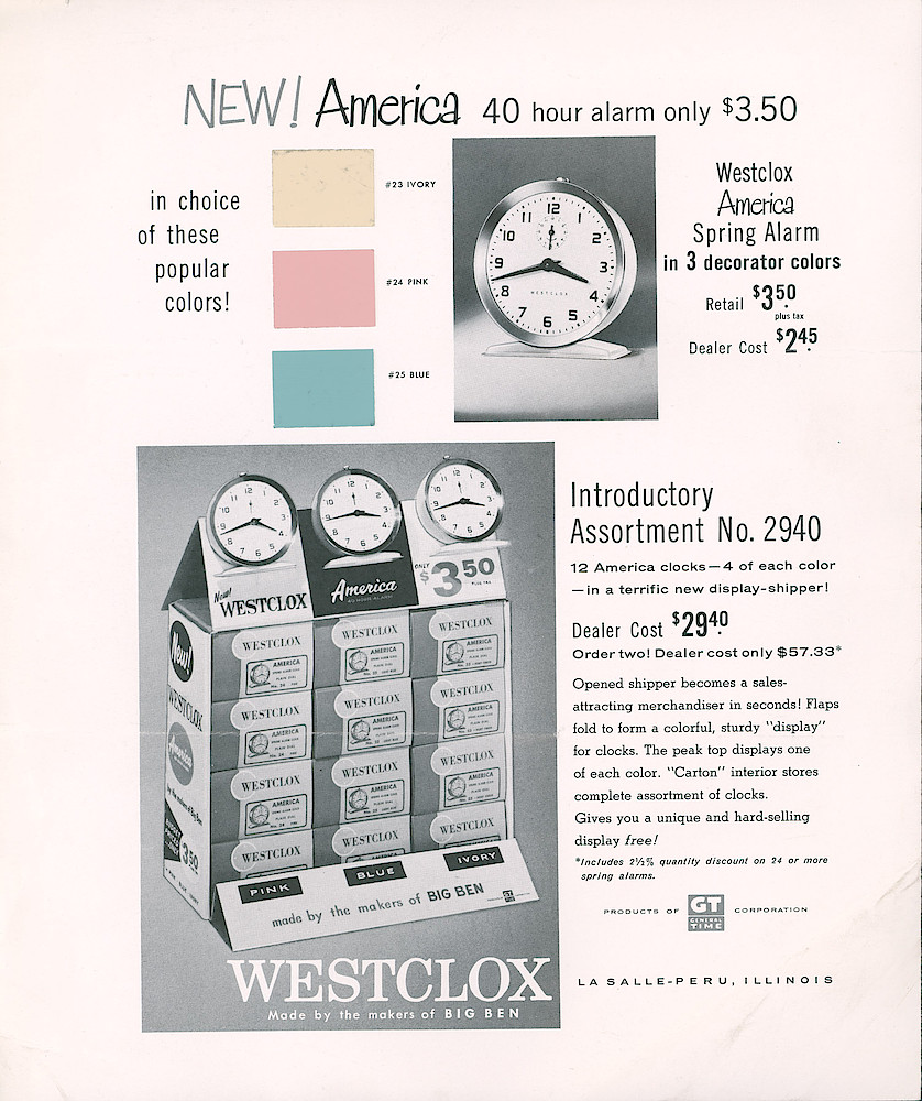 Westclox 1957 New Items > America