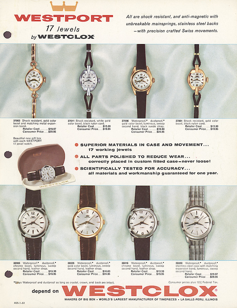 Westport Watches by Westclox, 1961 > 1