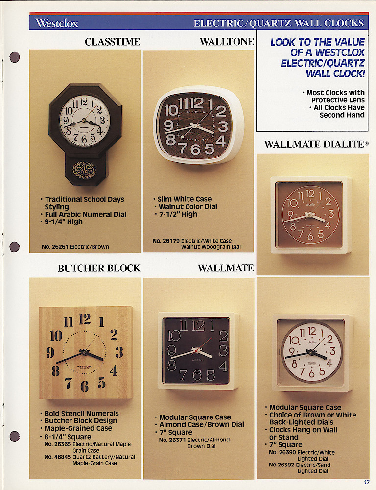 Westclox 1986 Catalog > 17