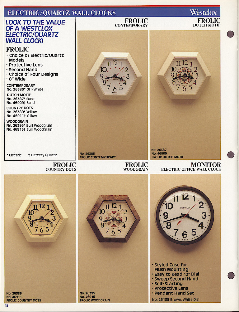 Westclox 1986 Catalog > 18