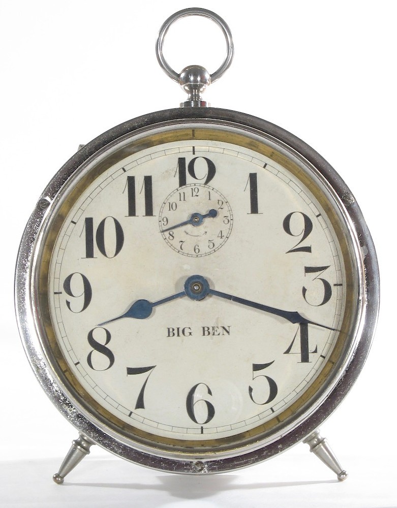 Westclox Big Ben Style 1 Nickel. Westclox Big Ben Style 1 Nickel Clock Example Photo