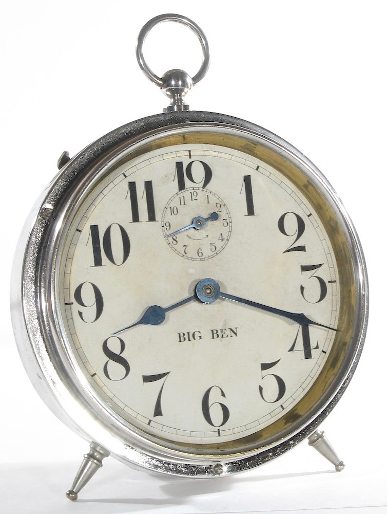 Westclox Big Ben Style 1 Nickel. Westclox Big Ben Style 1 Nickel Clock Example Photo