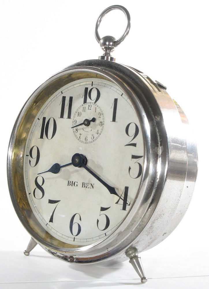 Westclox Big Ben Style 1 Nickel. Westclox Big Ben Style 1 Nickel Clock Example Photo