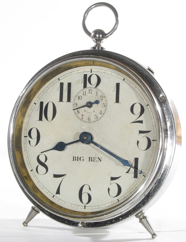 Westclox Big Ben Style 1 Nickel. Westclox Big Ben Style 1 Nickel Clock Example Photo