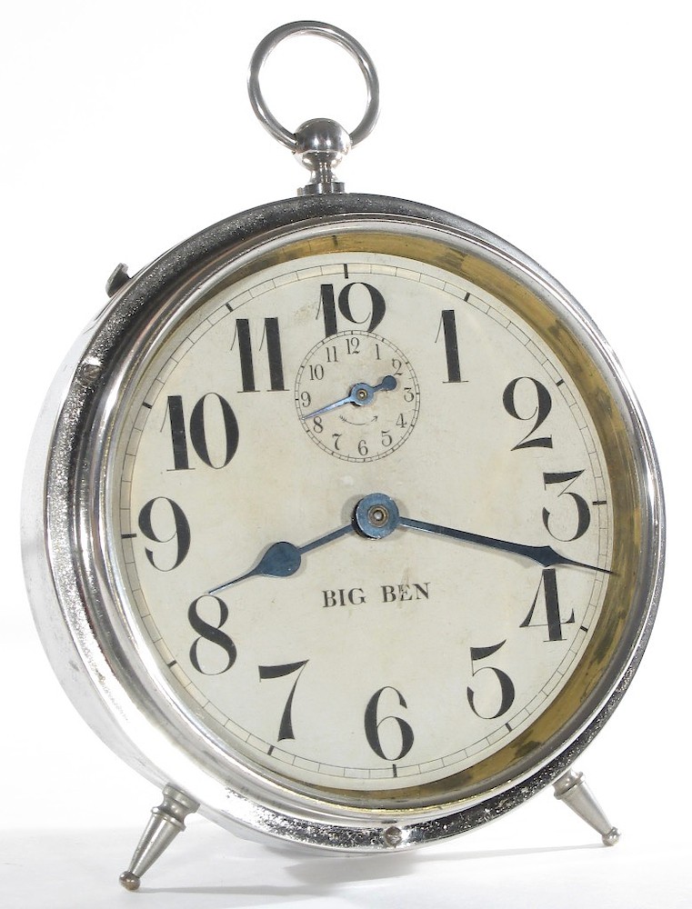 Westclox Big Ben Style 1 Nickel. Westclox Big Ben Style 1 Nickel Clock Example Photo