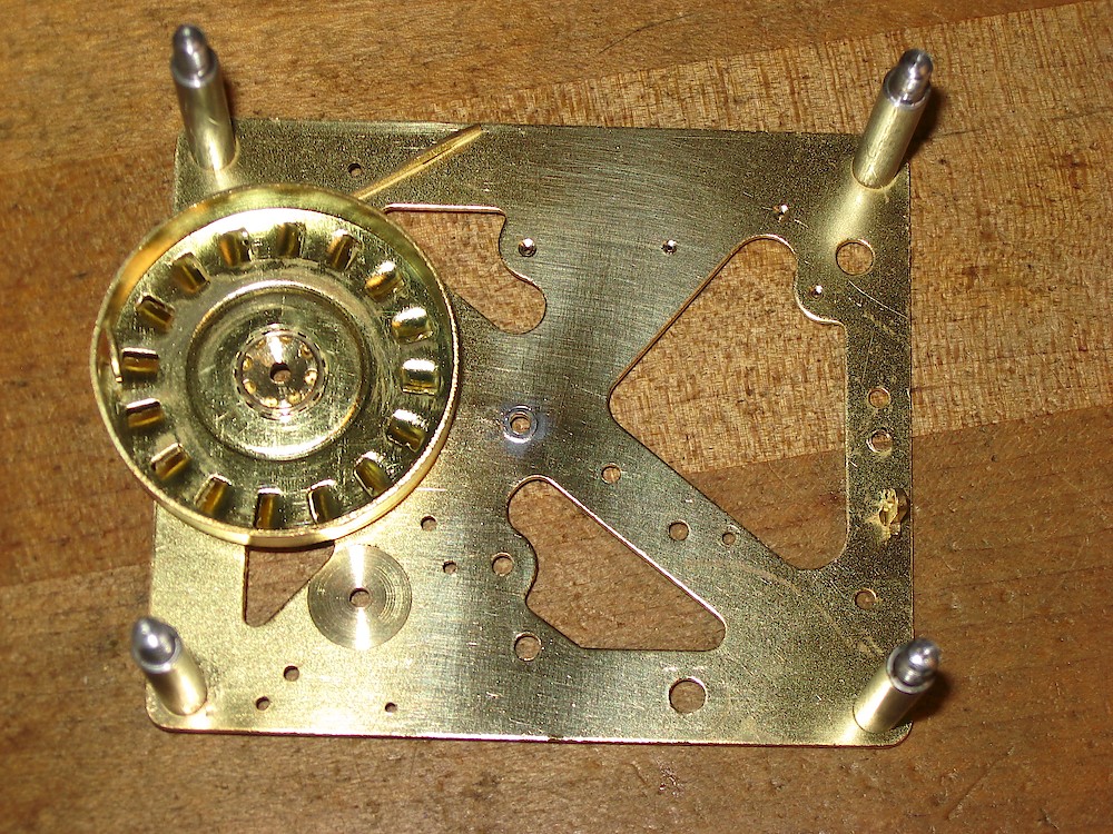 Westclox Big Ben Style 1 Nickel. Inside of back plate