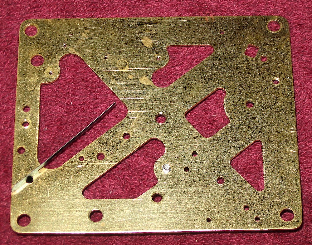 Westclox Big Ben Style 1 Nickel. Inside fromt plate, showing repeat lever tensions spring