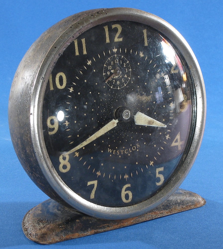 Westclox Scotland Sleepmeter Stars Dial Black. Westclox Scotland Sleepmeter Stars Dial Black Clock Example Photo