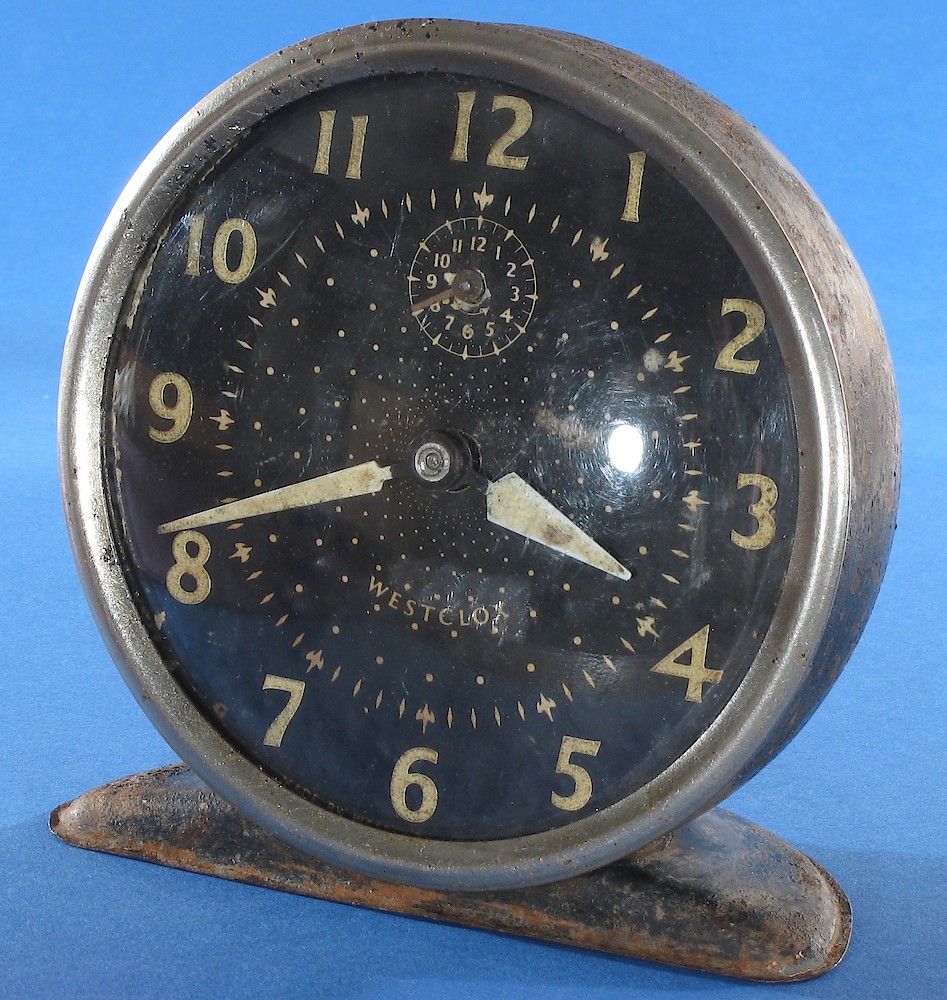 Westclox Scotland Sleepmeter Stars Dial Black. Westclox Scotland Sleepmeter Stars Dial Black Clock Example Photo