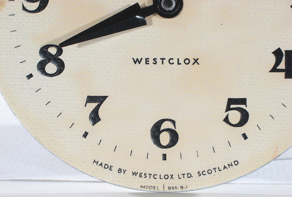 Westclox Scotland Sleepmeter Gray B66bj. MADE BY WESTCLOX LTD. SCOTLAND MODEL B66-BJ