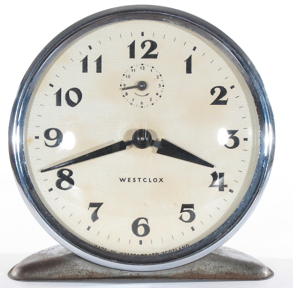 Westclox Scotland Sleepmeter Gray B66bj. Westclox Scotland Sleepmeter Gray B66bj Clock Example Photo