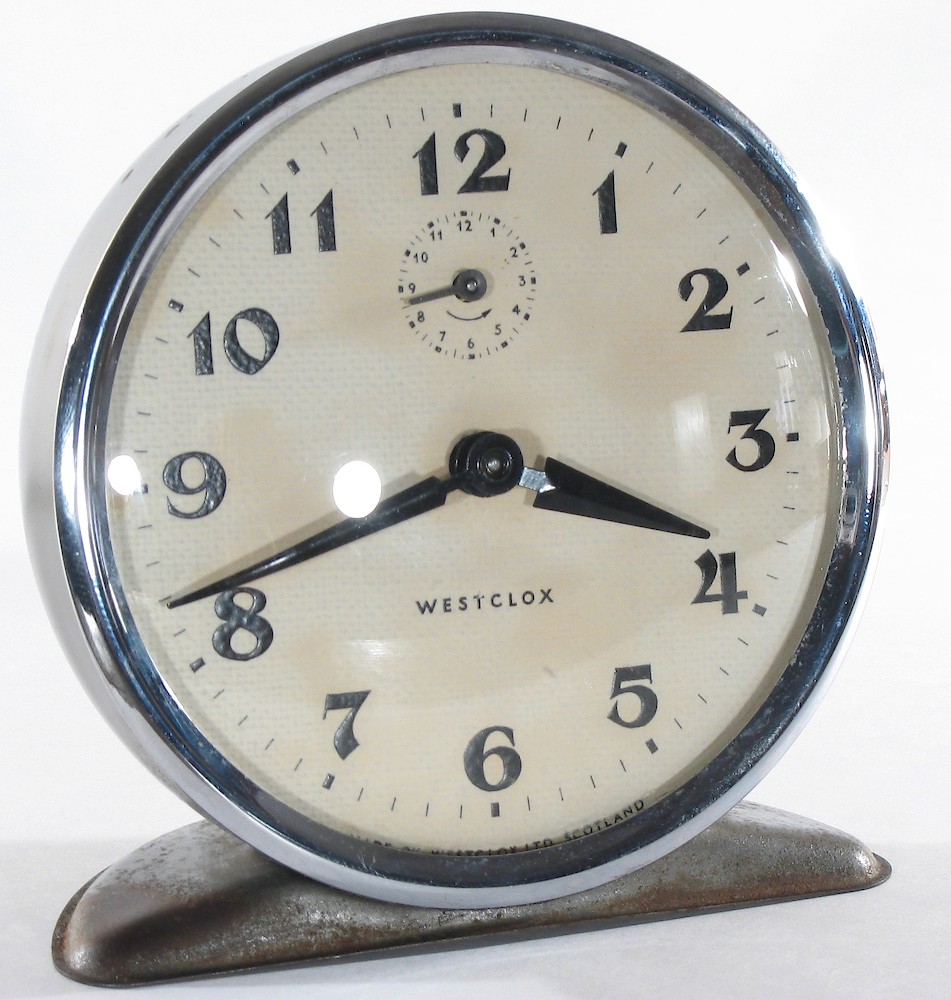 Westclox Scotland Sleepmeter Gray B66bj. Westclox Scotland Sleepmeter Gray B66bj Clock Example Photo