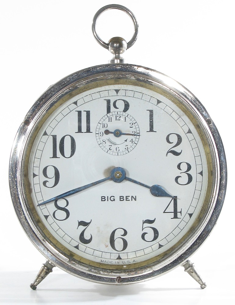 Westclox Big Ben Style 1 Nickel. Westclox Big Ben Style 1 Nickel Clock Example Photo