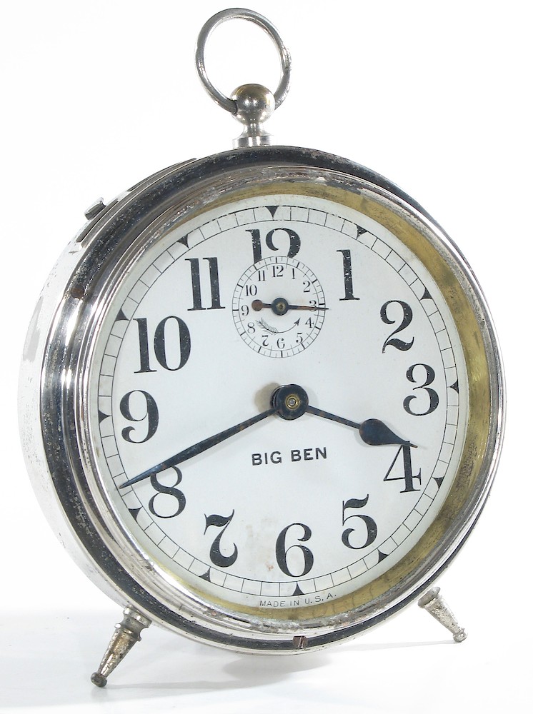 Westclox Big Ben Style 1 Nickel. Westclox Big Ben Style 1 Nickel Clock Example Photo