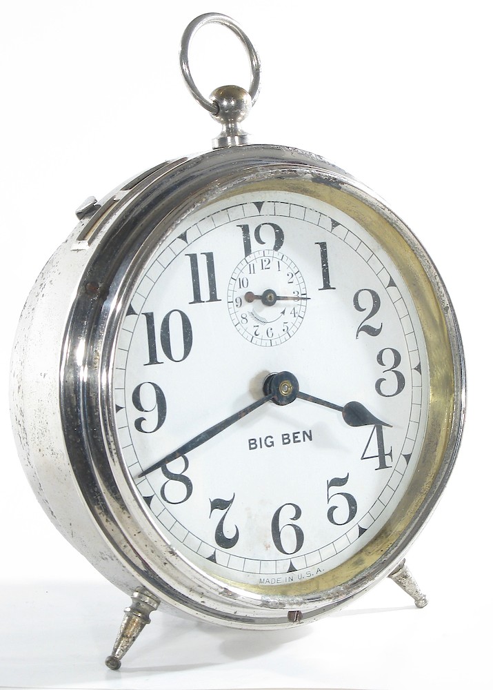 Westclox Big Ben Style 1 Nickel. Westclox Big Ben Style 1 Nickel Clock Example Photo