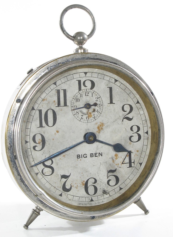 Westclox Big Ben Style 1 Nickel. Westclox Big Ben Style 1 Nickel Clock Example Photo