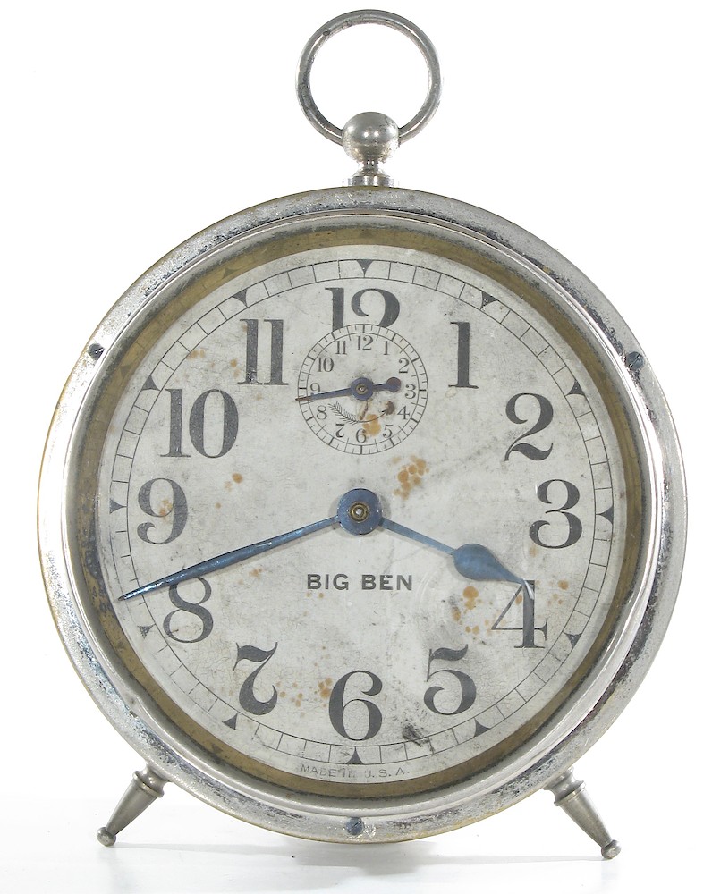 Westclox Big Ben Style 1 Nickel. Westclox Big Ben Style 1 Nickel Clock Example Photo