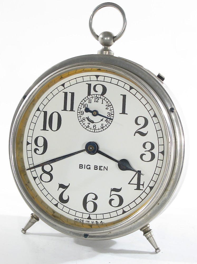 Westclox Big Ben Style 1 Nickel. Westclox Big Ben Style 1 Nickel Clock Example Photo