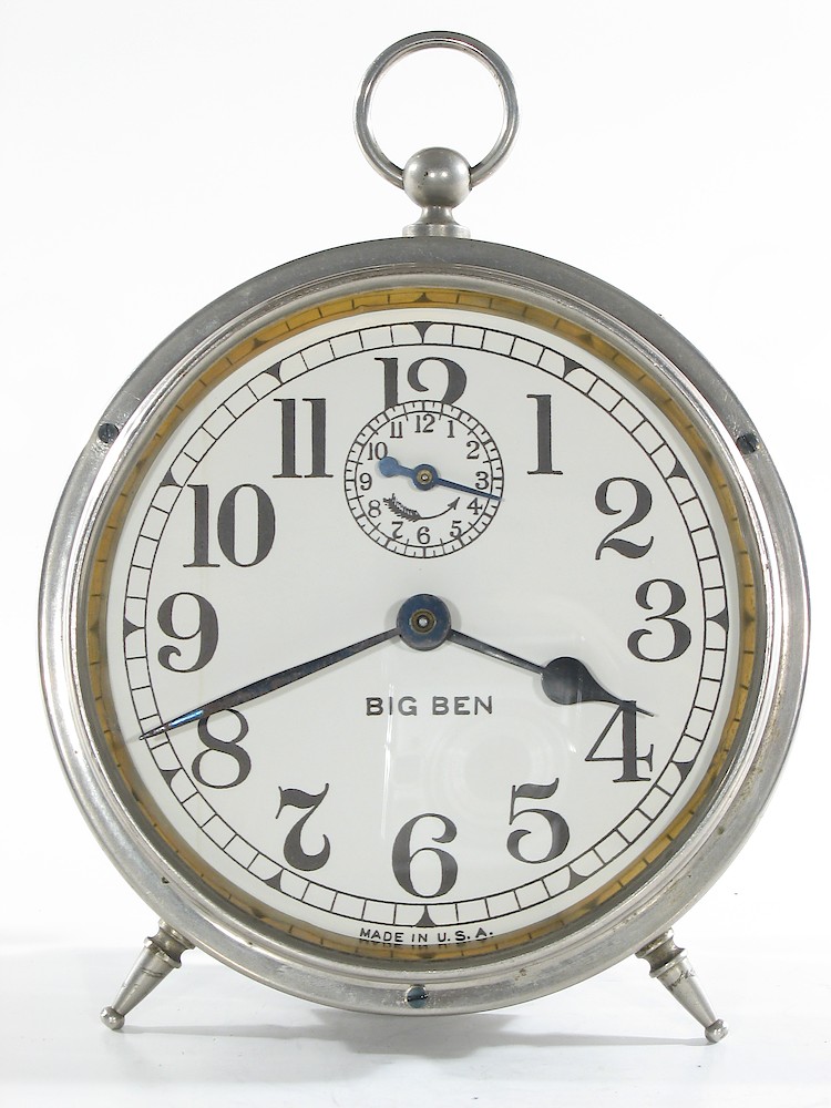 Westclox Big Ben Style 1 Nickel. Westclox Big Ben Style 1 Nickel Clock Example Photo