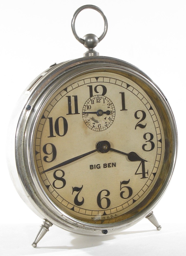 Westclox Big Ben Style 1 Nickel. Westclox Big Ben Style 1 Nickel Clock Example Photo