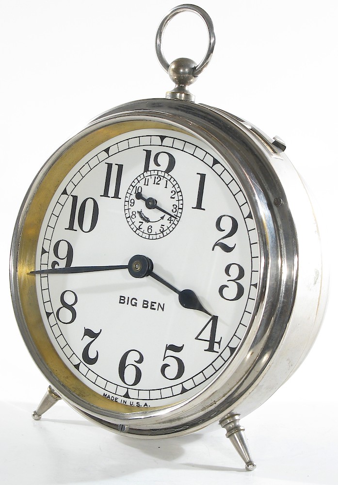 Westclox Big Ben Style 1 Nickel. Westclox Big Ben Style 1 Nickel Clock Example Photo