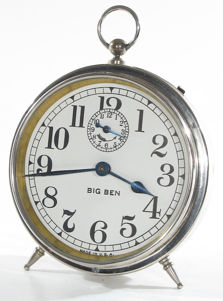 Westclox Big Ben Style 1 Nickel. Westclox Big Ben Style 1 Nickel Clock Example Photo