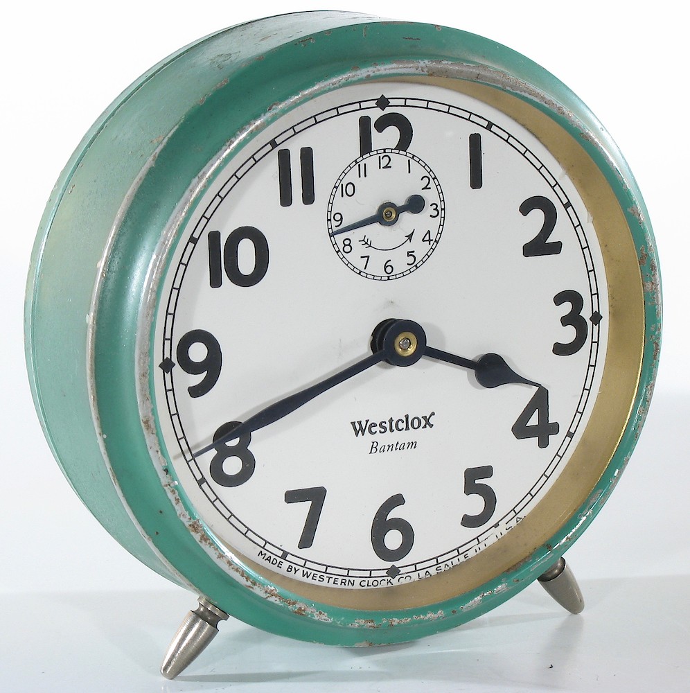 Westclox Bantam Style 1 Green. Westclox Bantam Style 1 Green Clock Example Photo