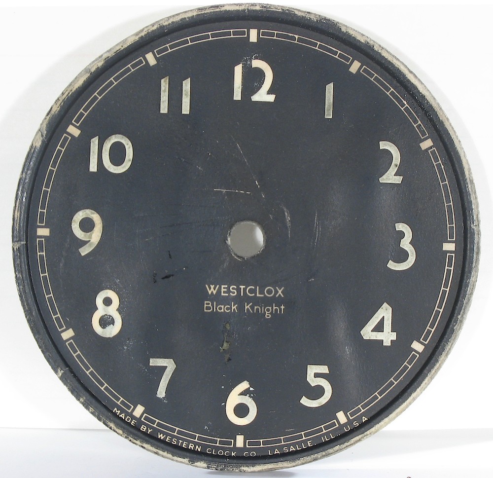 Westclox Black Knight Black Luminous Dial. Westclox Black Knight Black Luminous Dial Clock Example Photo