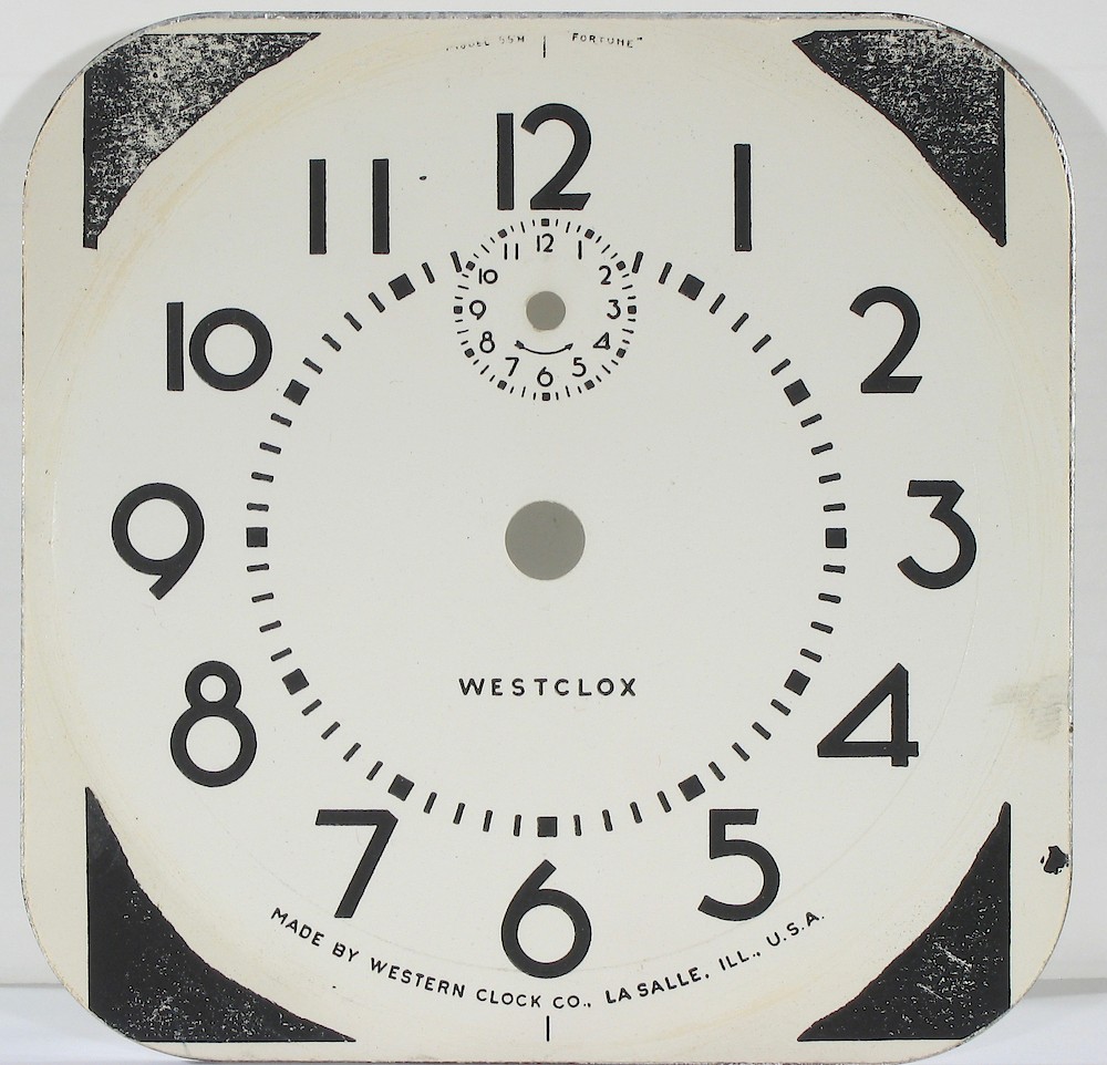 Westclox Fortune Black Plain. Westclox Fortune Black Plain Clock Example Photo