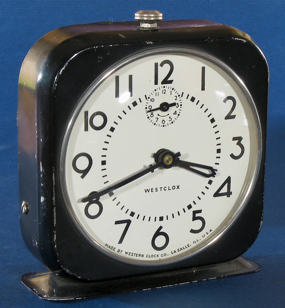 Westclox Fortune Black Plain. Westclox Fortune Black Plain Clock Example Photo