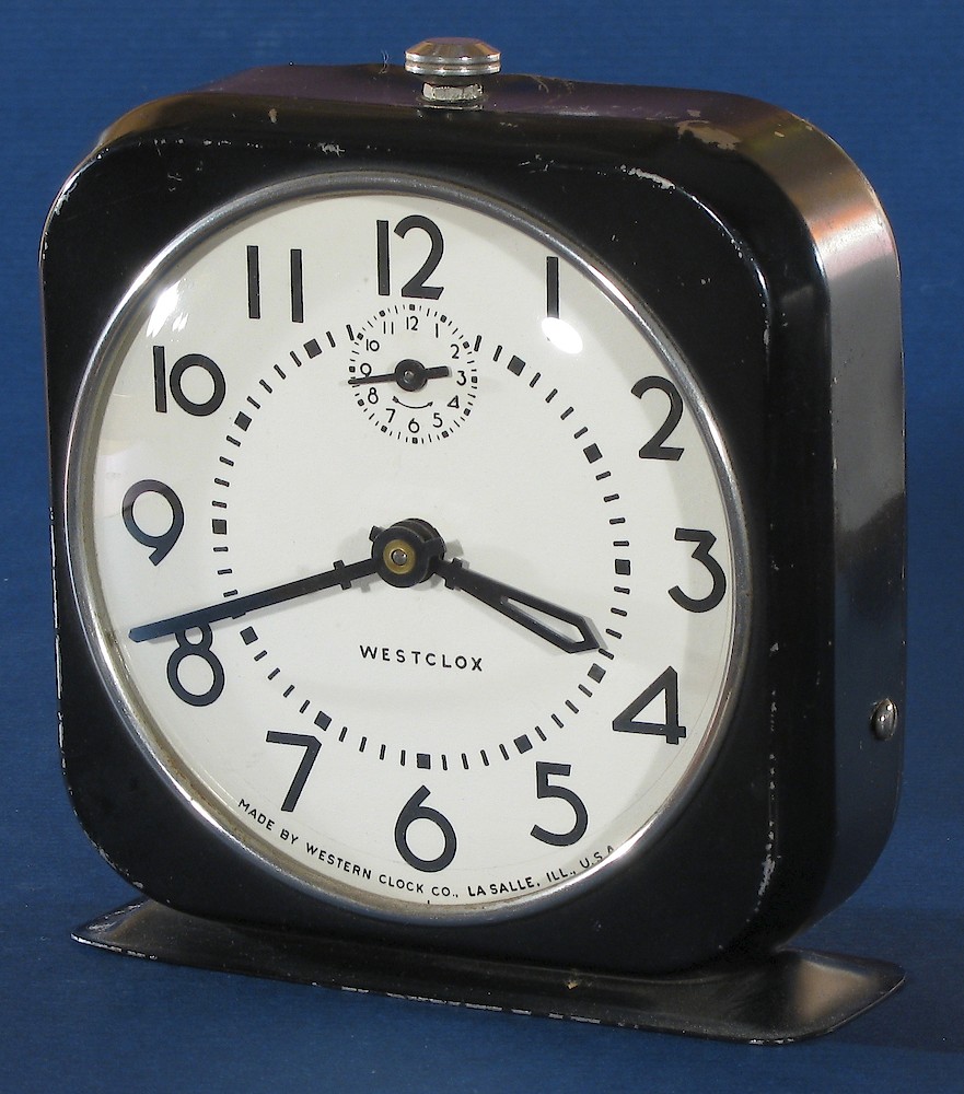 Westclox Fortune Black Plain. Westclox Fortune Black Plain Clock Example Photo