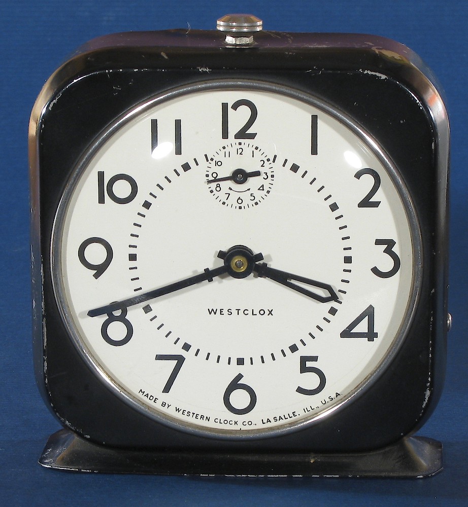 Westclox Fortune Black Plain. Westclox Fortune Black Plain Clock Example Photo