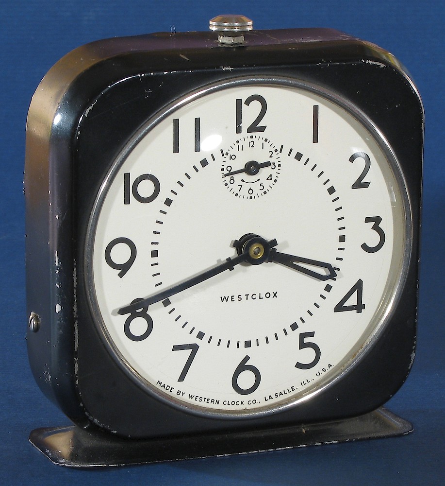 Westclox Fortune Black Plain. Westclox Fortune Black Plain Clock Example Photo