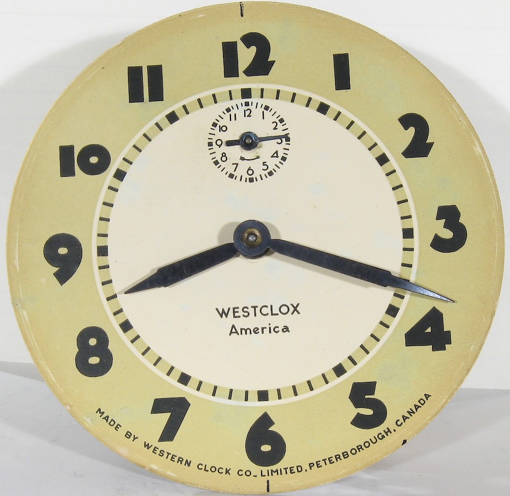 Westclox Canada America Style 5 Black. Westclox Canada America Style 5 Black Clock Example Photo